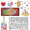 GLOBLELAND Nähnadelfaden Stanzformen Für Kartenherstellung Stricken Metallstanzformen Stanzformen Vorlagen Für Scrapbooking Tagebuch Prägung Papier Basteln Dekor