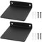 QJKEJI 2 Pcs Petites Etagere Murale Noir, Étagère Murale Etagere Noir, Tablette Étagère Flottante Mural Suspendue pour Salle de Bain Chambre à Couche Cuisine Bureau, 10.9x10x2,2 cm
