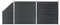 Bulliing WPC Zaun-Set 2 Quadrate + 1 Schräge 446x186 cm Grau Sichtschutzzaun Palisadenzaun Zaun Sichtschutz Gitter Gartenzaun Komplettset