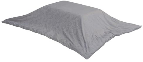 KEN JAPAN Kotatsu-Decke, Kotatsu Futon, wendbar, 100 % Polyester, für Zuhause und Wohnen, Decke für Kotatsu-Heizung, Grau, Rechteck