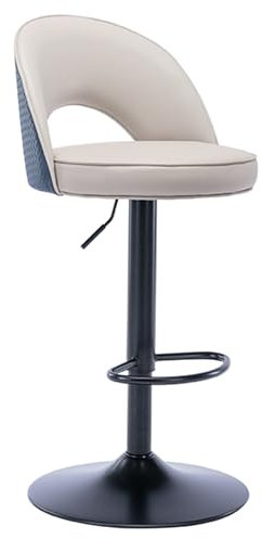 Generic Barhocker, Verstellbare Barhocker Moderne Drehbare Barstühle, Counter Höhe Barhocker Mit Rückenlehne, Pu Leder Barhocker/Blau/65-84Cm