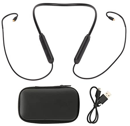 Locadence Bluetooth Schnurloses MMCX Adapterkabel, Wiederaufladbarer Bluetooth Adapter Ohrbügel Extra mit 20 Stunden Wiedergabezeit für SE215 SE315 SE425 TK200 T100