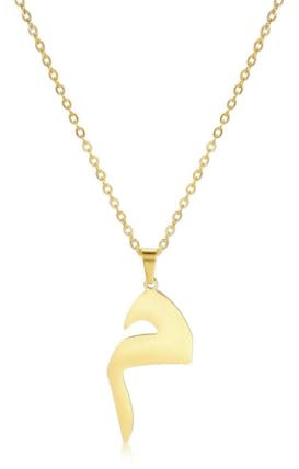 Caiduoduo Arabische Buchstaben Damenkette Edelstahl Anhänger Halskette Modeschmuck