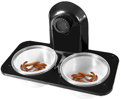 Wpsagek Gamelle à Nourriture pour lézard pour Reptiles – Mangeoire à Gecko, Ventouse pour Reptiles, Nourriture et Eau