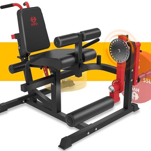 HVO Beinstrecker und Beinbeuger Gerät: Sitzende Beinstrecker Maschine Beine Curl Trainingsgerät Beinpresse Beintrainer für Zuhause Fitnessgerät Home Gym sportgeräte Leg Curl and Extension Rot