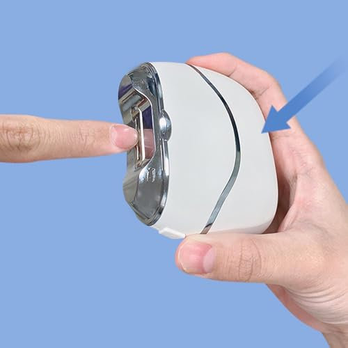 7.4x7.3x3cm Electric Nail Clippers for Toenails, Electric Automatic Nail Clippers Cutter, Electric Nail Trimmer Suitable, Automatic Nail Clipper with LED Light, USB Rechargeable Nail Clippers
