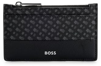 BOSS Herren Zair N 5cc Zip Kartenetui mit Monogramm-Einsatz und Reißverschluss an der Münztasche Schwarz001 Stck