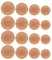 FRCOLOR 100Pcs Breathable Elastic Fabric Round Spot Plasters for Protection, Comfortable Patches in Various Sizes