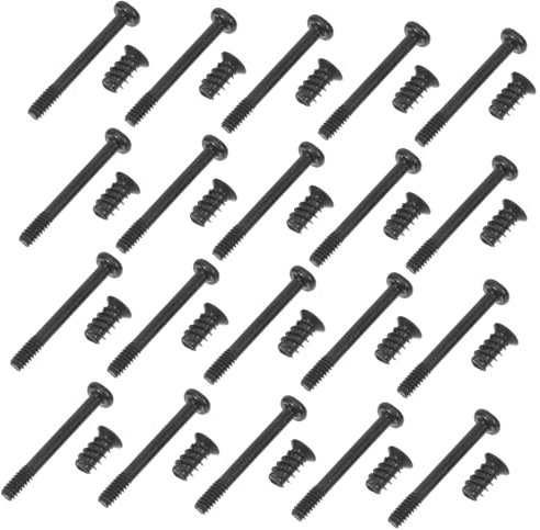 Angoily 60pcs Case Fan Screw Screwdriver Case Fan Flat Head Screw Ceiling Fan Screws for Computer Screws Assortment Kit SSD Screws Small Screw Chassis Fan Mounting Screws Fans Black