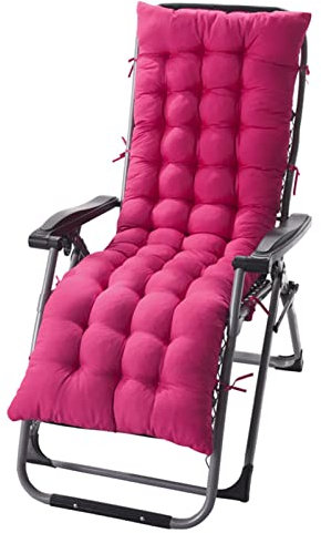 UIHECTA Coussin De Chaise Longue éPaissi, Coussins De Chaise Longue Doux Et AntidéRapants, Coussins De Chaise Longue D'IntéRieur ExtéRieurs, pour Terrasse Jardin,Rose,48 * 170 * 8cm