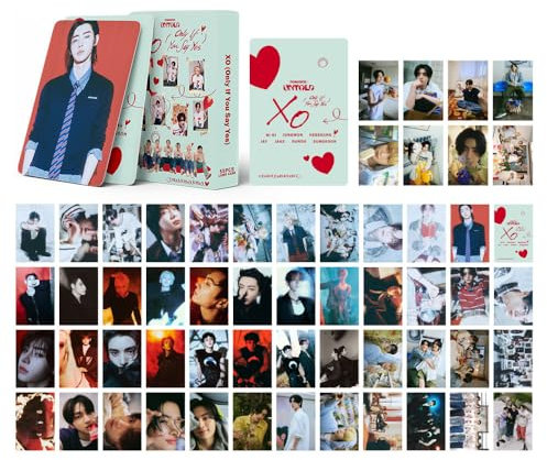 SZTVECFW 55 Stück Enhypen Fotokarten Romance: Enhypen Neue Albumkarten Merch-Karten Fotokarten-Setschenk Für Fans