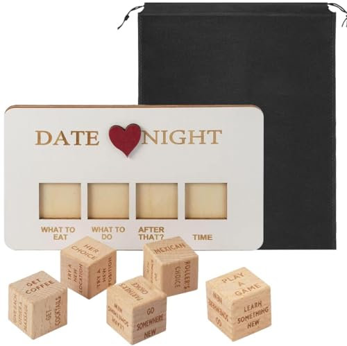 Date Night Würfel, Würfel Für Paare, Date Night Würfel Set, Paar-Spiele-Set, Spiele Für Paare Date Night, Lustiges Geschenk Zum Valentinstag, Jahrestag, Geburtstag, Mit Schwarzer Tasche