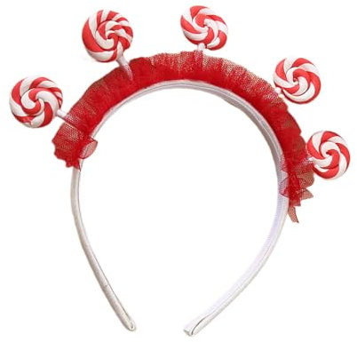 ZIDDAR Handgefertigte Lollipop Stirnband Candy Girls Cosplay Accessoires Rüschen Süßigkeiten Kopfschmuck Masquerade Halloween Cosplay Party