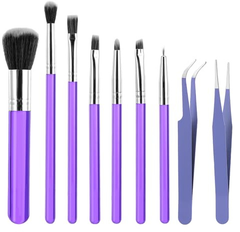 9 Stück Kuchen Fondant Bürsten Set Kuchen Malerei Bürste Fondant Dekorationswerkzeug Backpinsel Backen Malerei Pinsel Lebensmittel Pinsel für DIY 3D Dekoration Kuchens Kekse und Desserts Gebäck Lila