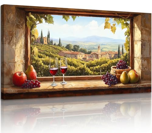 MHARTK66 ästhetische Bilder Wohnzimmer Berg Landschaft Gemälde 60x120 cm | fensterblick, klarer hd-druck, von hand gespannte leinwand, metallhaken, leicht zu reinigen und aufzuhängen, für viele räume.