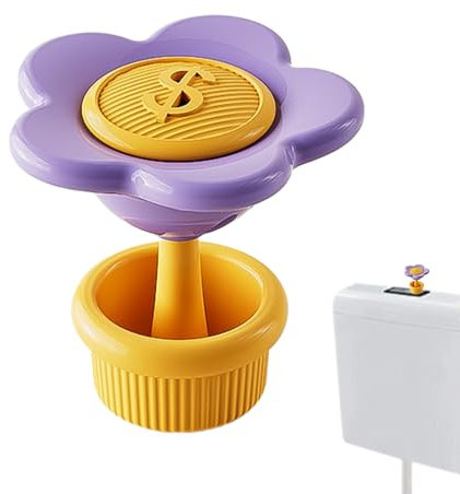 Toilet Button Pushers, Flower Shape Flush, 1.70.06x77x1.77 inches Press Water Tank Assist Tool, Top Push Toilet Flusher for Elderly Disabled, Hospital, Public Restroom Bathroom