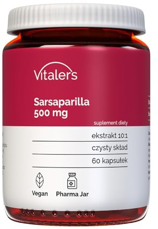 Vitaler's Sarsaparilla 500 mg - 60 Kapseln, Vegan, 2 Monate Nahrungsergänzung, ohne Konservierungsstoffe, reine Zusammensetzung