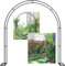 Extra breiter 300/350 cm großer Gartenlaube für Rosen, Kletterpflanzen, hohes Pergola-Spalier mit Hochzeitsbogenstütze, Rosentorbogen für Weinreben