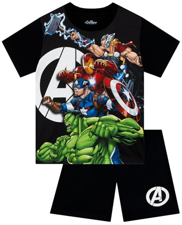 Marvel Pyjama, Avengers Schlafanzug Für Jungen Mit Thor, Captain America, Hulk Und Iron Man, Sommer-Pyjama Für Kinder