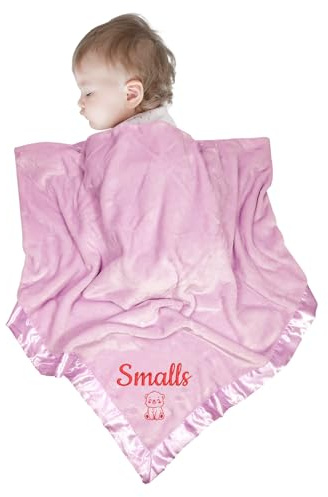 FENGHUO Personalisierte Babydecke für Mädchen, personalisierte weiche Krabbeldecke, Stickerei Name/Datum, neues Baby Geschenk für Junge/Mädchen, Geburtstag