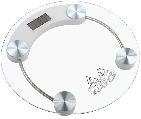 Yasta Bilancia Pesapersone Digitale Elettronica Vetro Temperato | Alta Precisione, Max 180kg, Trasparente, Display LCD Retroilluminato, Design Slim