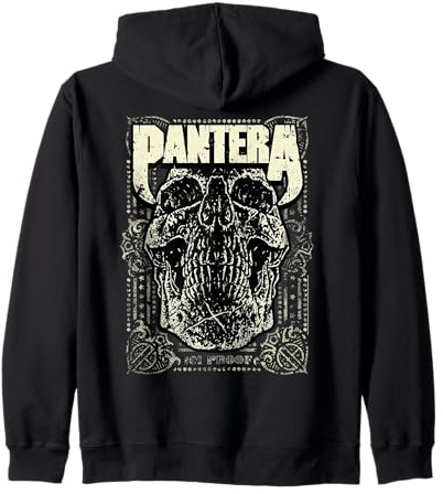 Ufficiale Pantera Heavy Metal Band Revolution Skull Felpa con Cappuccio