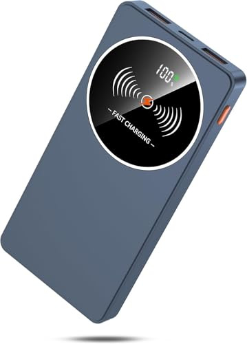 Power Bank Fast Charging 10000mAh, PD3.0 QC4.0 22.5W Portable Charger USB C Input & Output, Powerbank with LED Display, Battery Pack Compatible with iPhone17/16/15/14/13/12, Samsung, Android, Blue