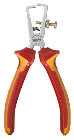 kwb VDE Abisolier-Zange 160 mm nach DIN ISO 5743, stufenlos einstellbar, extra scharfer Anschliff, VDE GS geprüft