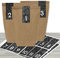 Papierdrachen Adventskalender zum Befüllen - mit 24 braunen Papiertüten und 24 schwarz-weißen Aufklebern - zum Selbermachen und Basteln - Mini Set Nr 33 - Weihnachtskalender für Kinder