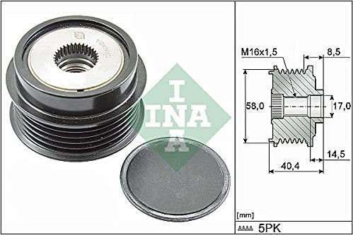 INA Generatorfreilauf Riemenscheibe Lichtmaschine 3730003500 3732003500 3730003600 für HYUNDAI i10 (PA) für KIA RIO III (UB)