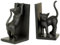 Moritz 2er Set Buchstützen Katze Katzenpaar Kater Höhe ca.22 cm Antik