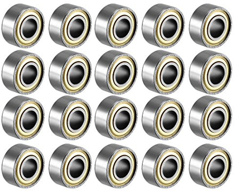 sourcing map 684ZZ Ball Bearing 4mm x 9mm x 4mm Double Shielded 684-2Z Deep Groove Bearings, Carbon Steel (Pack of 20)