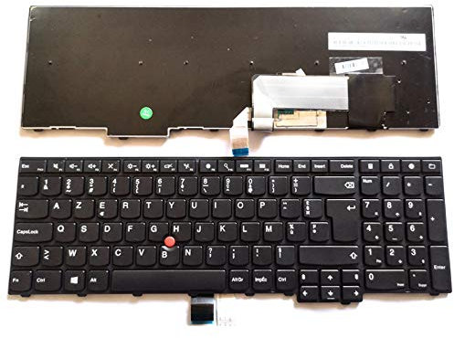 Junweier Clavier Français AZERTY pour Lenovo Thinkpad W540 W541 W550s T540 T540p T550 L540 Edge E531 E540 W550 P50S 20FK 20FL T560 L560 0C44592 0C44913 0C44944 0C44952 04Y2410 04Y2348 04Y2387 FR