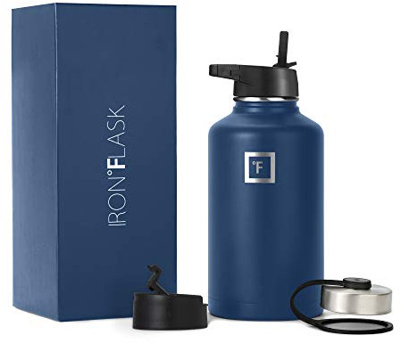 Insulated Water Bottle with Straw - 650/950/1200/1800 ml - Leakproof Double-Walled Stainless Steel Metal Drink Flask BPA-Free - Sports Travel Gym Camping Hiking Kids