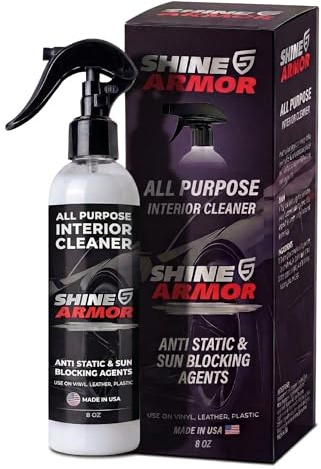 SHINE ARMOR All Purpose Car Interior Cleaner for Car Detailing - Car Carpet Cleaner, Car Seat Cleaner, Car Upholstery Cleaner, Car Leather Cleaner - All-in-1 Car Interior Cleaning Products, Matte
