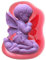 Stampo in silicone angelo su nuvola con bambino decorazioni celesti per sapone resina gesso regalo spirituale artigianato dolce