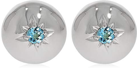 XEN Ohrstecker mit Swiss Blue Topas ca. 0,18 ct.