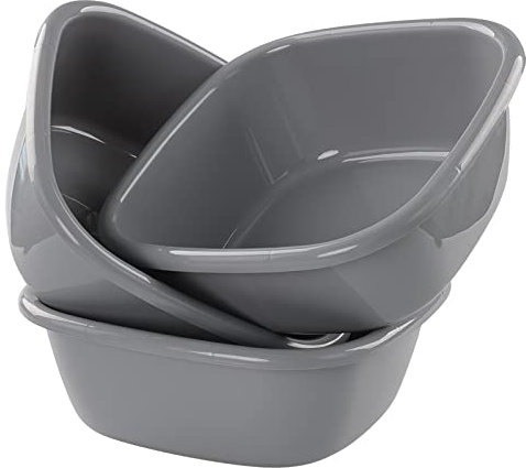 Annkky Kleine Quadratische Plastik WaschschüSsel, 3er-Set SpüLschüSsel Plastik