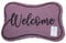 ED Purple Welcome Door Mat Non-Slip Natural Coir Indoor & Outdoor Welcome Mat 60 x 40cm