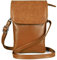 Echtleder Handytasche zum Umhängen, Handy Umhängetasche Damen Klein, Handtasche mit Geldbörse zum Umhängen Leder, Crossbody Bag Damen mit Verstellbarer Riemen und Schlüsselanhänger, Eidechse Braun