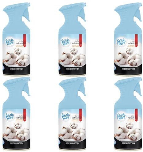 Fresh & More Raumspray Lufterfrischer Fresh Cotton, 250ml (6er Pack)