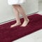 Homaxy Badezimmerteppich rutschfest Waschbar Badematte Weich Flauschig Badteppich Shaggy Hochflor Mikrofaser Badvorleger – 41 x 61 cm, Weinrot