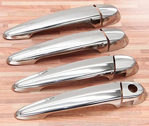 EDELSTAHL TÜRGRIFF BLENDEN von Recambo passend für BMW X5 | Typ E70 | BJ 2006-2013 | von Recambo passend für LED Paket