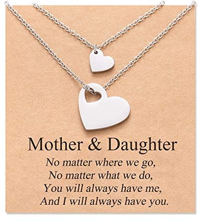 Aunis Geschenke für Mama Mutter Tochter Geschenk Mutter Tochter Kette Ketten für 2 Schmuck Geschenk für Mama zum Geburtstag
