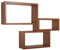 MODULARREDO | TRITTICO Set di 3 Mensole da Muro, Libreria Sospesa, Libreria Parete, Scaffale Parete, Ciliegio, 45x27 p15.5 cm, 40x22 p15.5 cm e 35x17 p15.5 cm, Kit Tasselli Incluso - Made in Italy