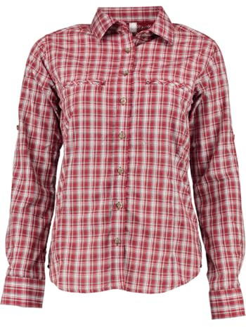 TOM COLLINS Damen Bluse Langarm Freizeitbluse mit Liegekragen Sukato, Größe:46, Farbe:mittelrot