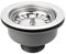 inodiref Stainless Steel Kitchen Sink Basket Strainer Plug Waste Kitchen Sink Accessories Thickened Design, High Temperature Resistance, 1½ Fit for Sink Hole Size 83-90 mm