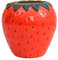 Colcolo Vase à Fleurs sous Forme de Fraise Art Moderne Pièce Photo Props Arrangement de Fleurs Pot de Fleurs pour Bureau Cheminée Mariage Chambre, M