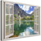 Feeby Leinwand Bilder - Fensterblick Natur- 90x60 cm- Deko Wohnzimmer - Wandbilder Schlafzimmer - Deko Aesthetic - Wand Deko - Leinwand Groß - Deko Zimmer - Leinwandbilder XXL