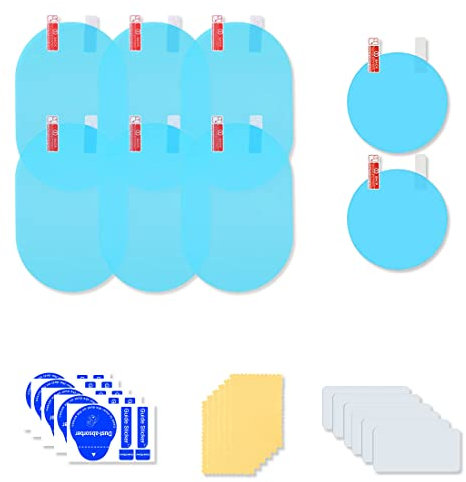 8 Pellicole Specchietto Retrovisore Auto Pellicola per Vetri Auto Anti Nebbia Adesivi Protettivi per Specchietti Pellicola Specchio Impermeabile Antipioggia con Adesivi per Polvere